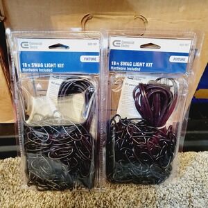 NEW Lot 2 Commercial Electric Swag Light Kit Oil Rubbed Bronze 18' ft 625197